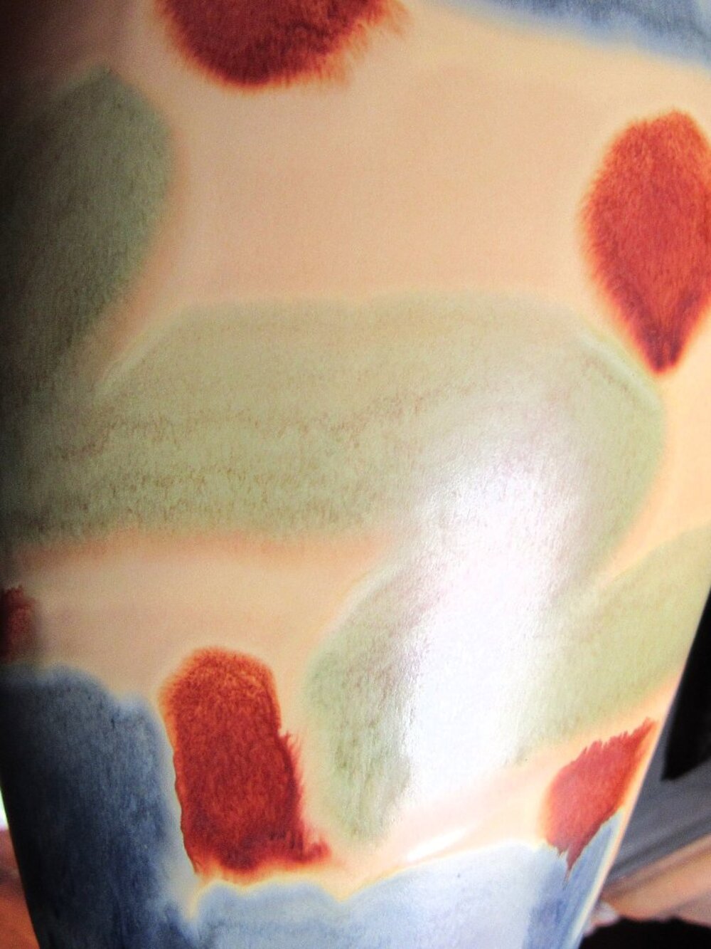 ITALIAN STUDIO POTTERY VASE, HAND PAINTED 10" - Picture 4 of 6